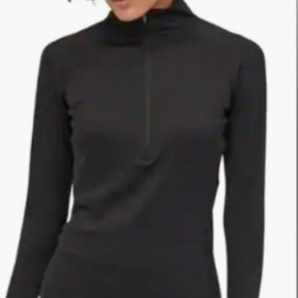 Patagonia Womens Black Midweight Capilene Baselayer Long Sleeve Small